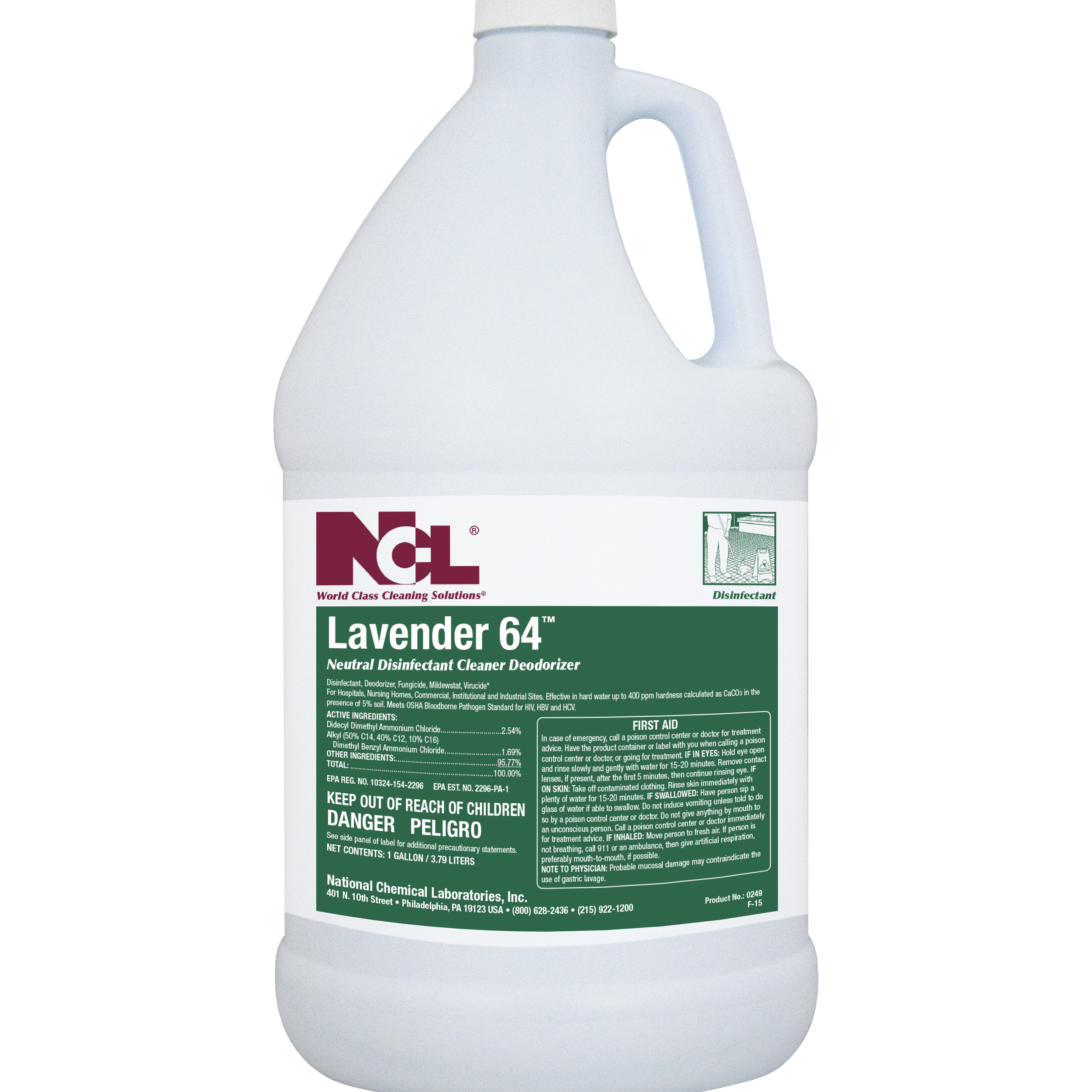  LAVENDER 64 Disinfectant Cleaner 4/1 Gal. Case (NCL0249-29) 