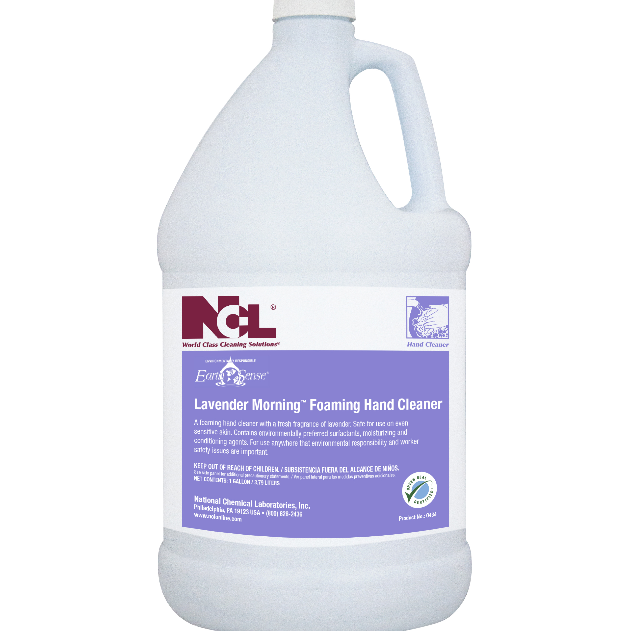  Earth Sense LAVENDER MORNING FOAMING HAND CLEANER 4/1 Gal. Case (NCL0434-29) 