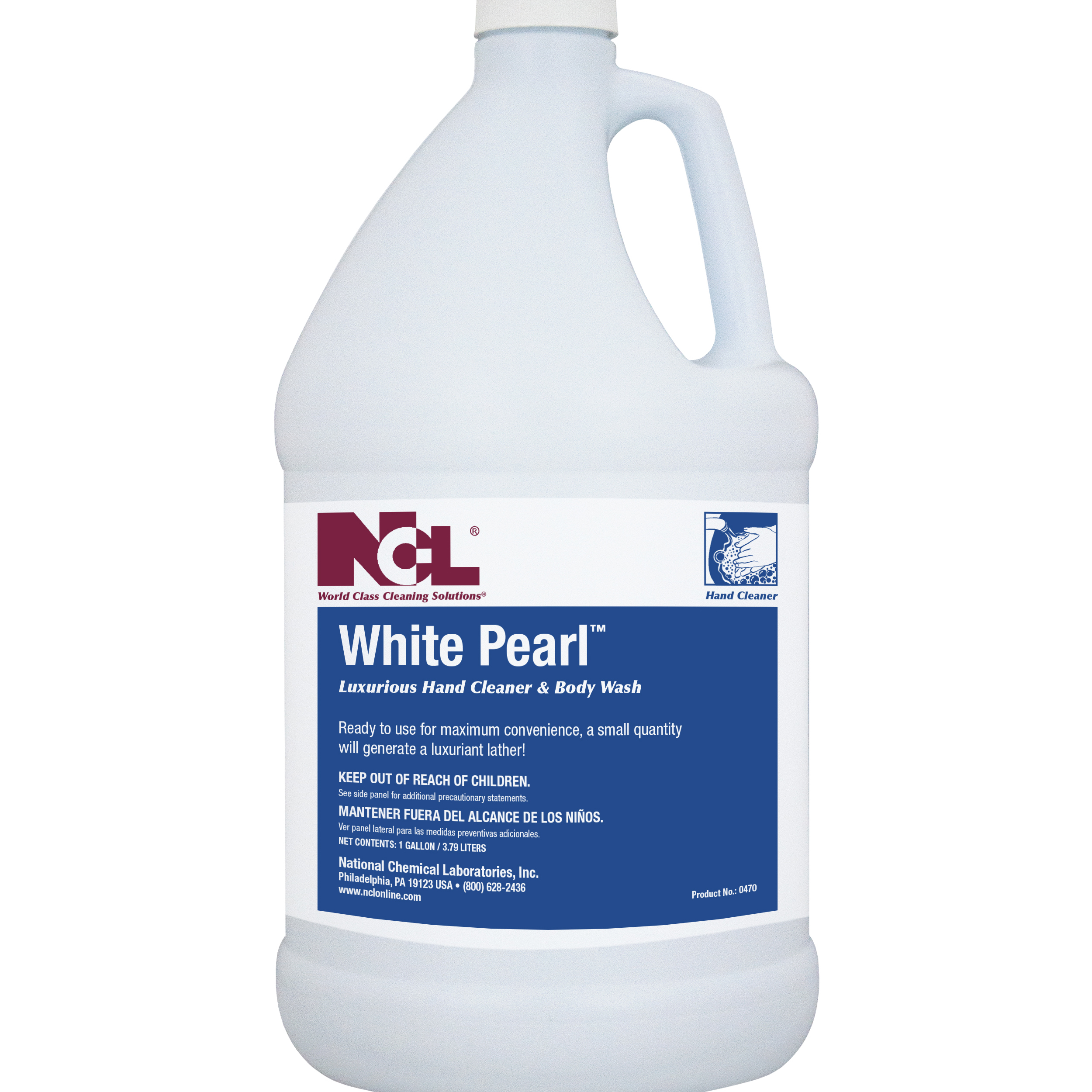  WHITE PEARL Luxurious Hand Cleaner & Body Wash 4/1 Gal. Case (NCL0470-29) 