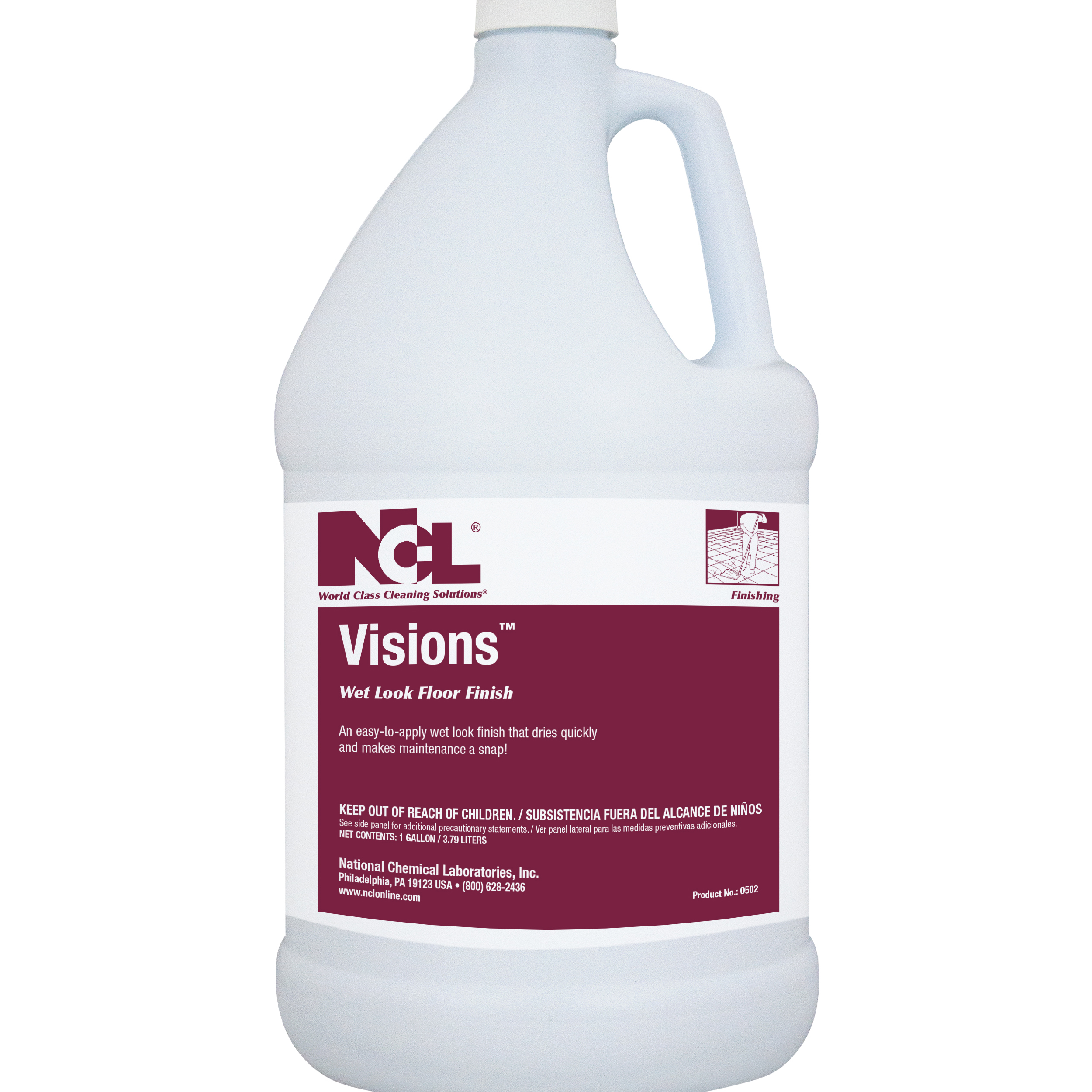 VISIONS Wet Look / Multi-Speed Floor Finish 4/1 Gal. Case (NCL0502-29) 