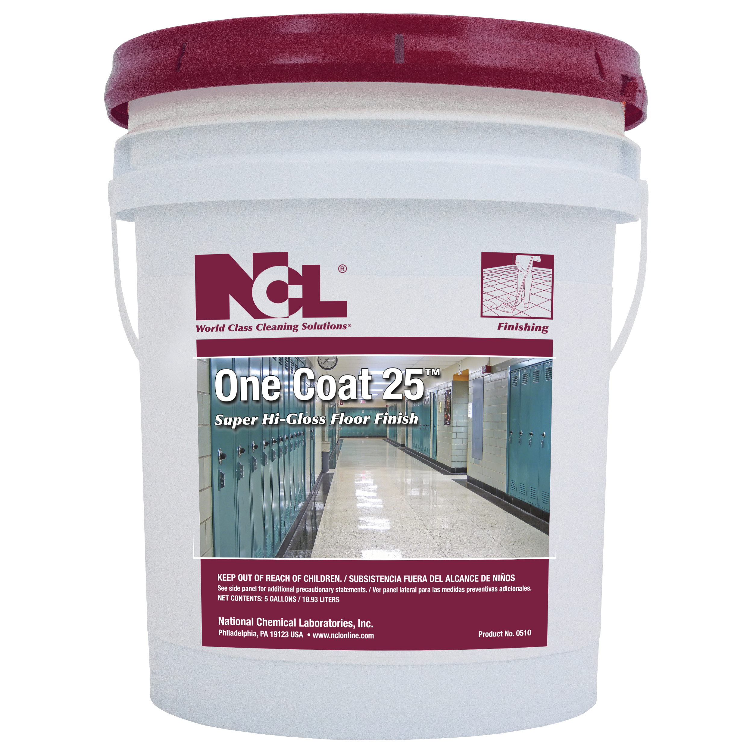  ONE COAT 25 Super High Gloss Floor Finish 5 Gal. Pail (NCL0510-21) 