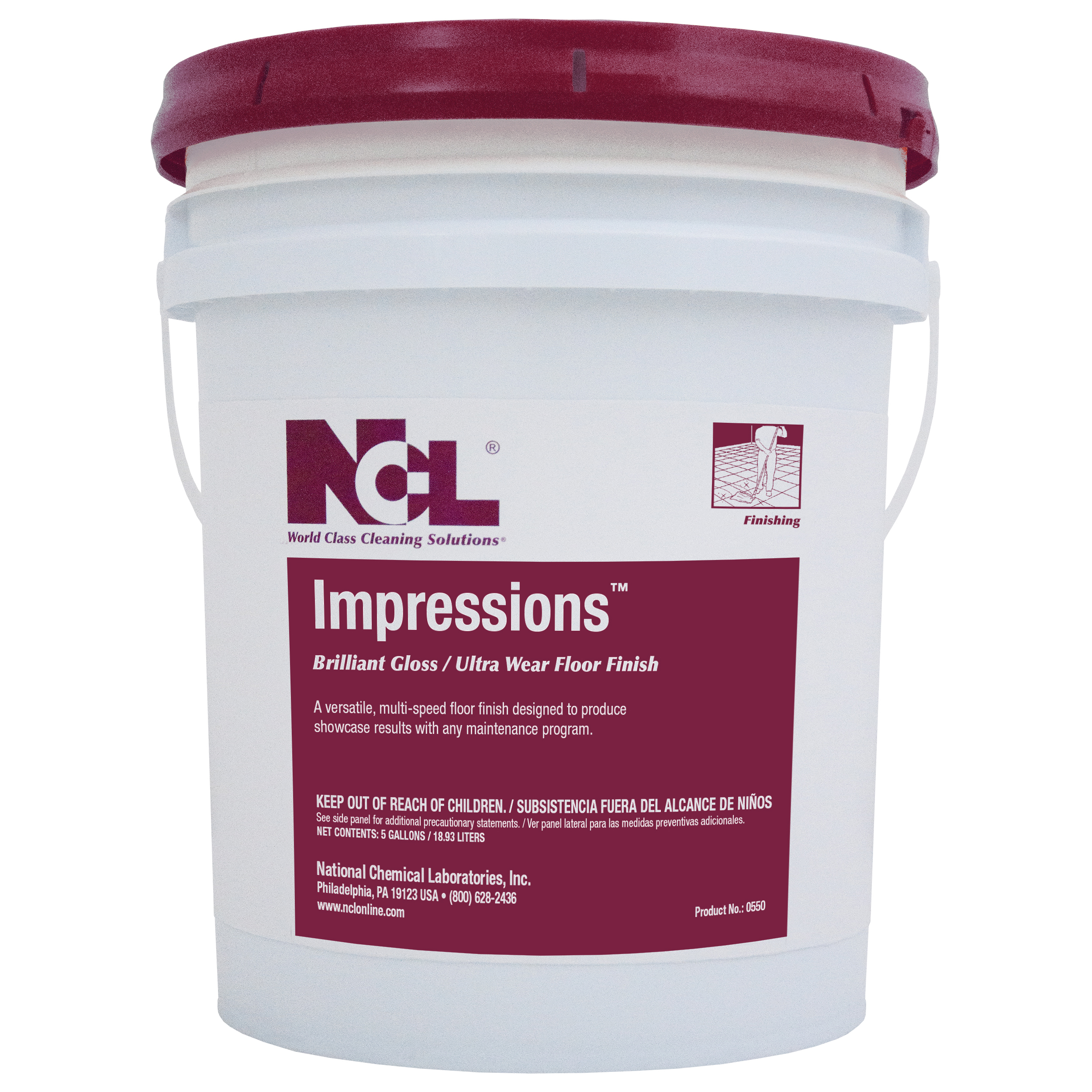  IMPRESSIONS Brilliant Gloss / Ultra Wear Floor Finish 5 Gal. Pail (NCL0550-21) 