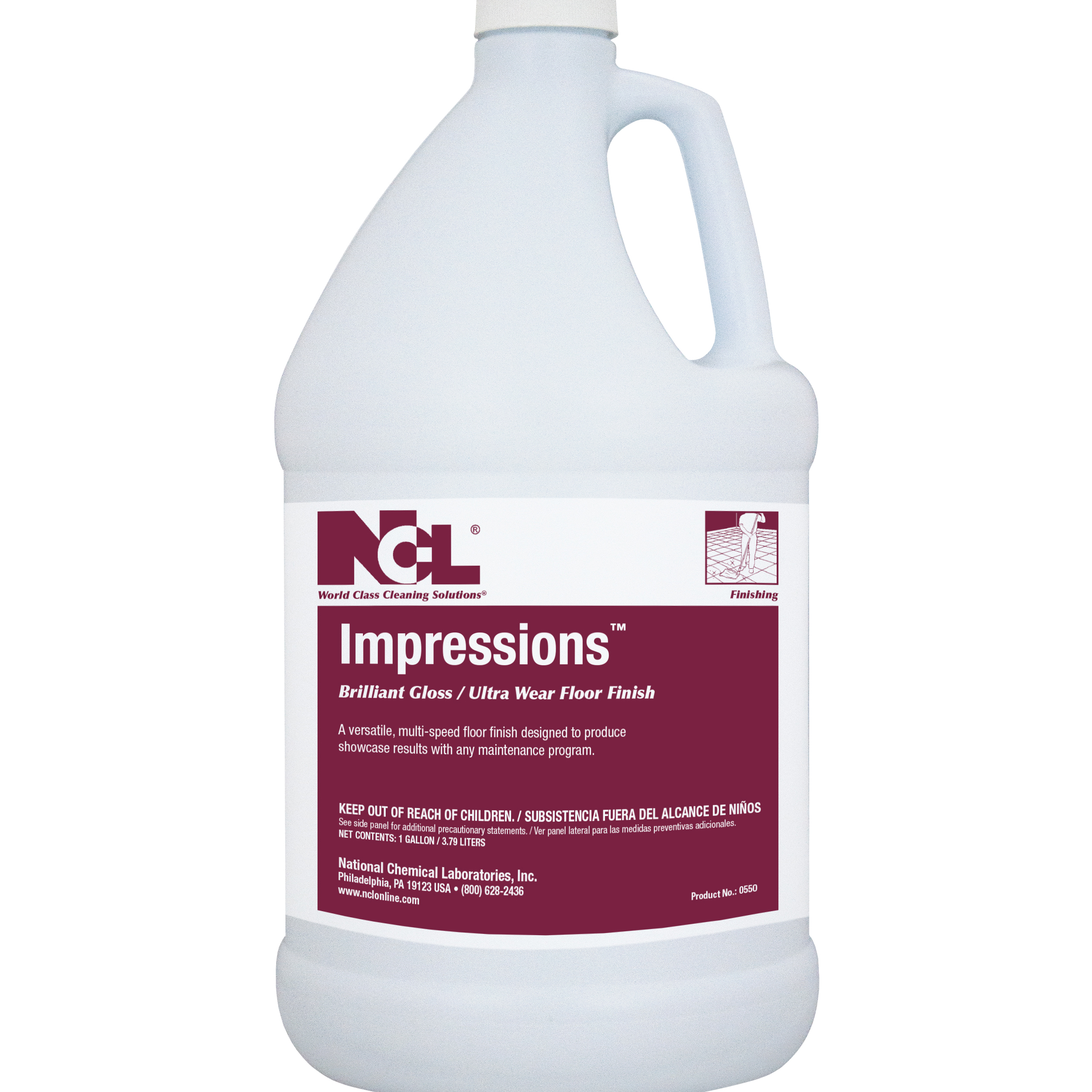  IMPRESSIONS Brilliant Gloss / Ultra Wear Floor Finish 4/1 Gal. Case (NCL0550-29) 