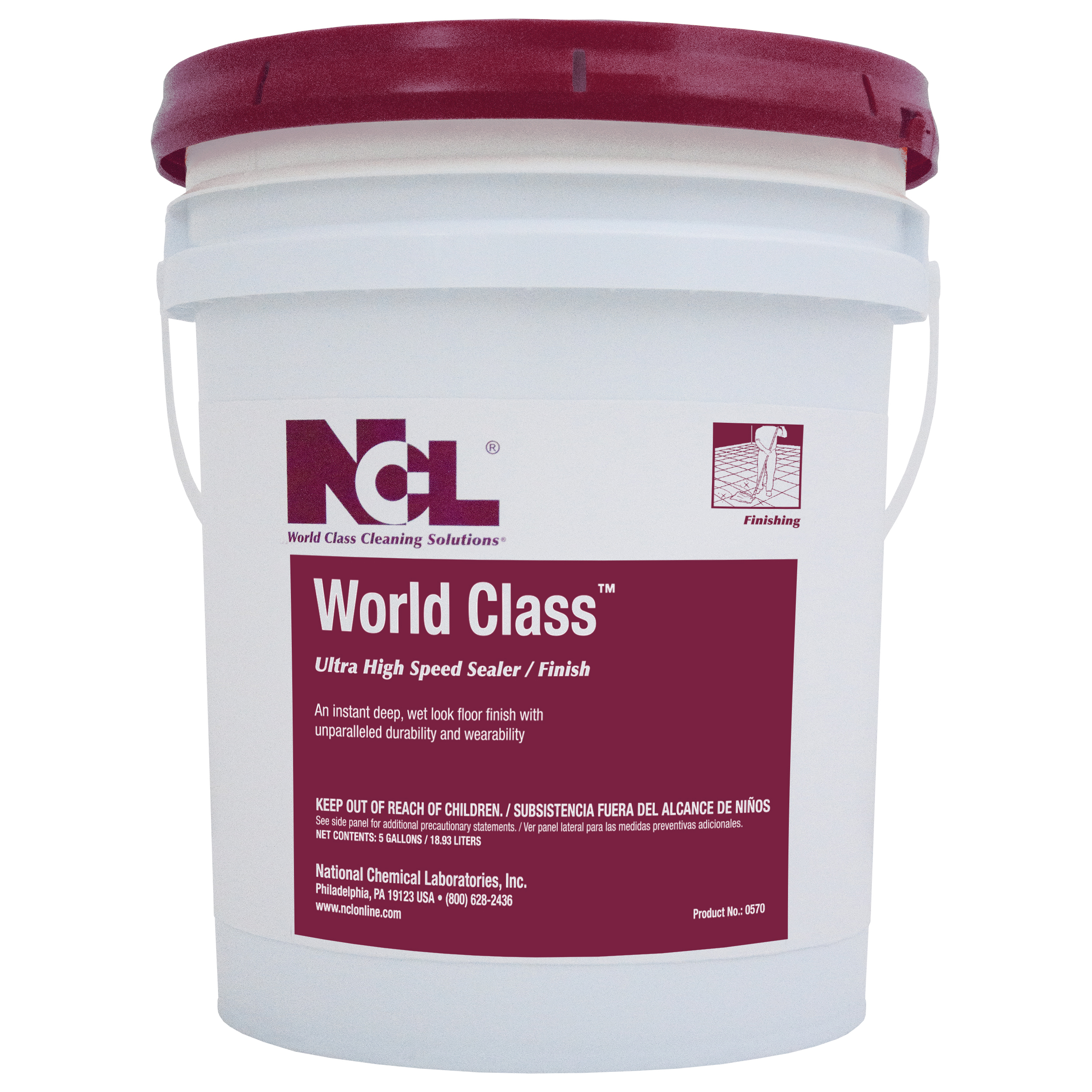  WORLD CLASS Ultra High Speed Sealer / Finish 5 Gal. Pail (NCL0570-21) 