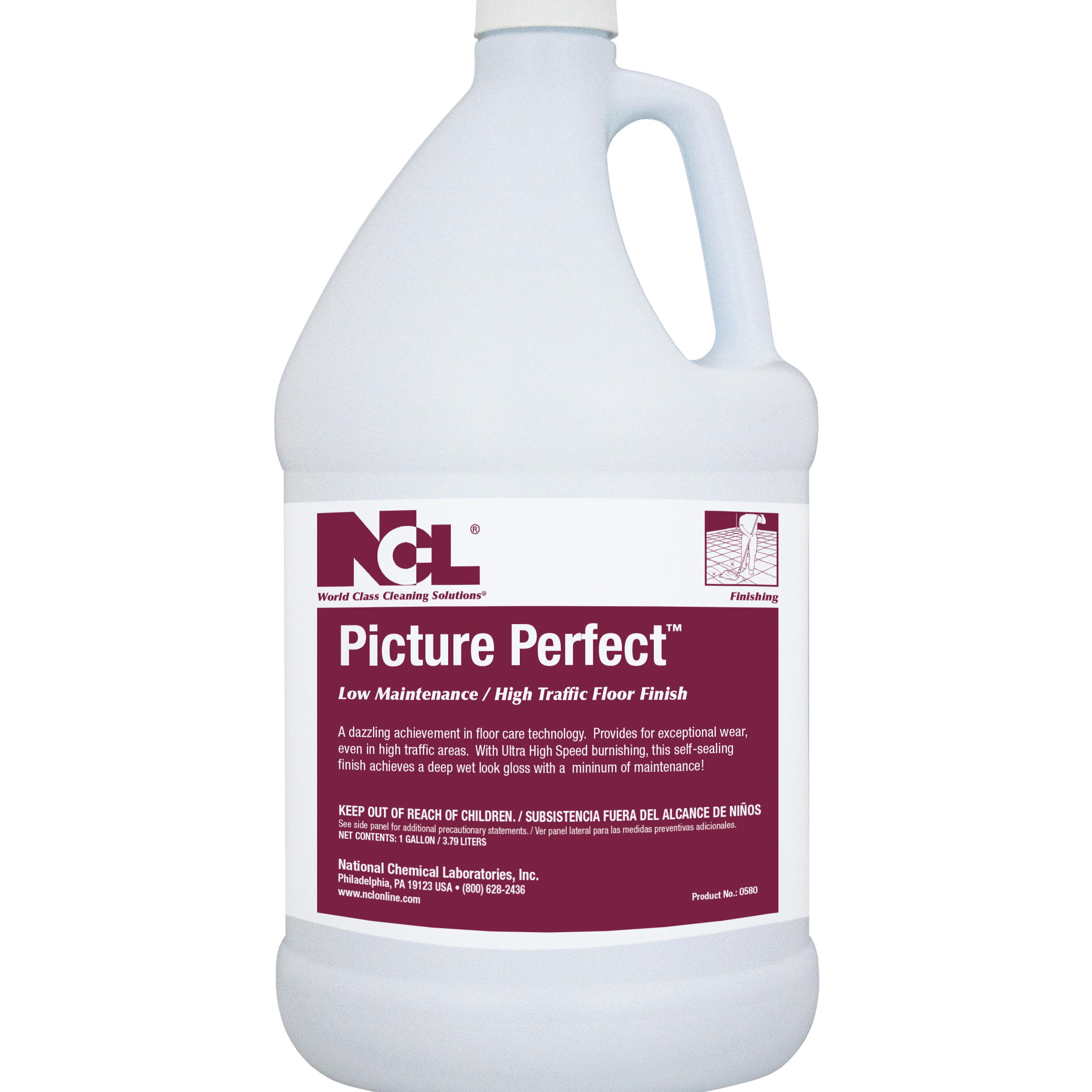  PICTURE PERFECT Low Maintenance / High Traffic UHS Floor Finish 4/1 Gal. Case (NCL0580-29) 
