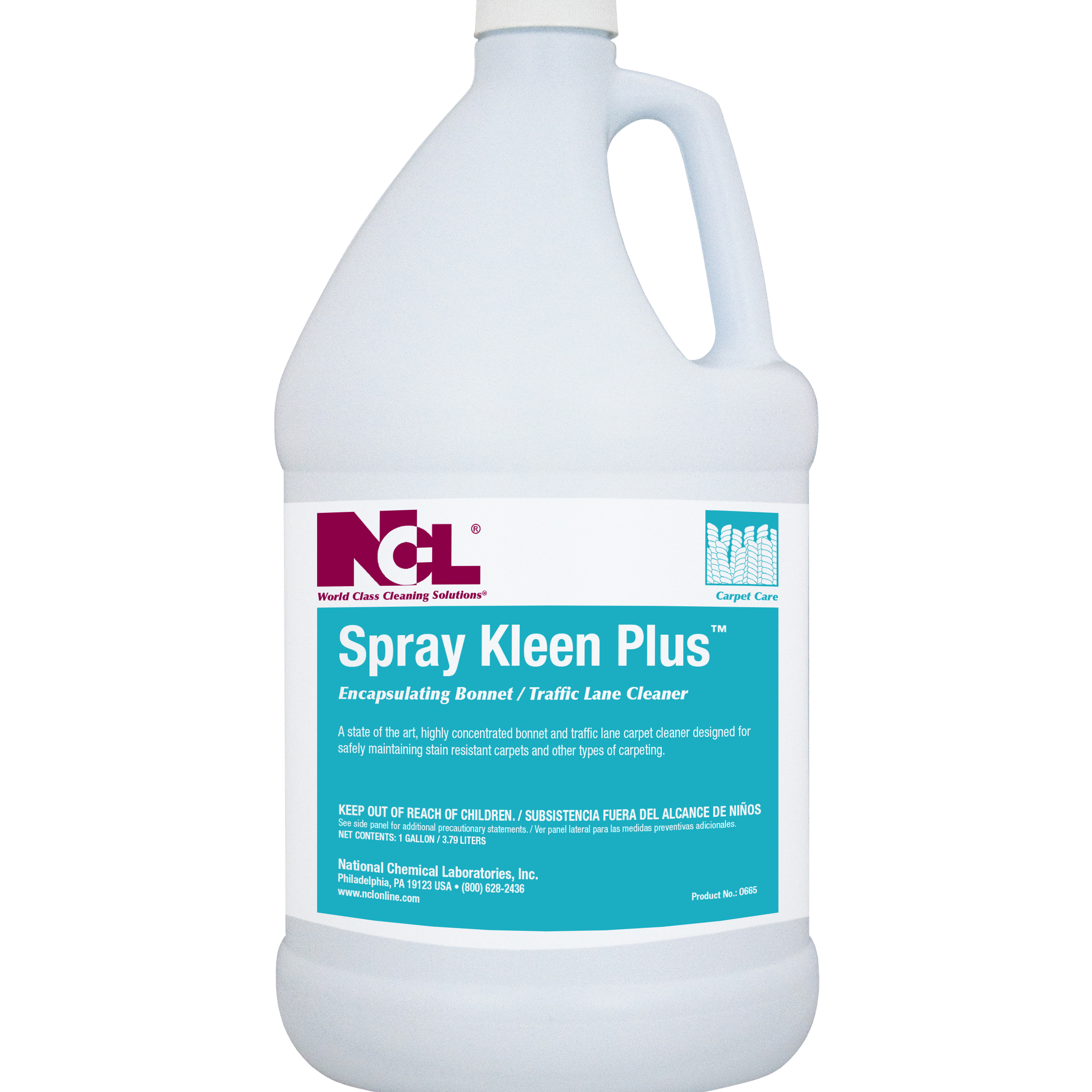  SPRAY KLEEN PLUS  Encapsulating Bonnet / Traffic Lane Cleaner 4/1 Gal. Case (NCL0665-29) 