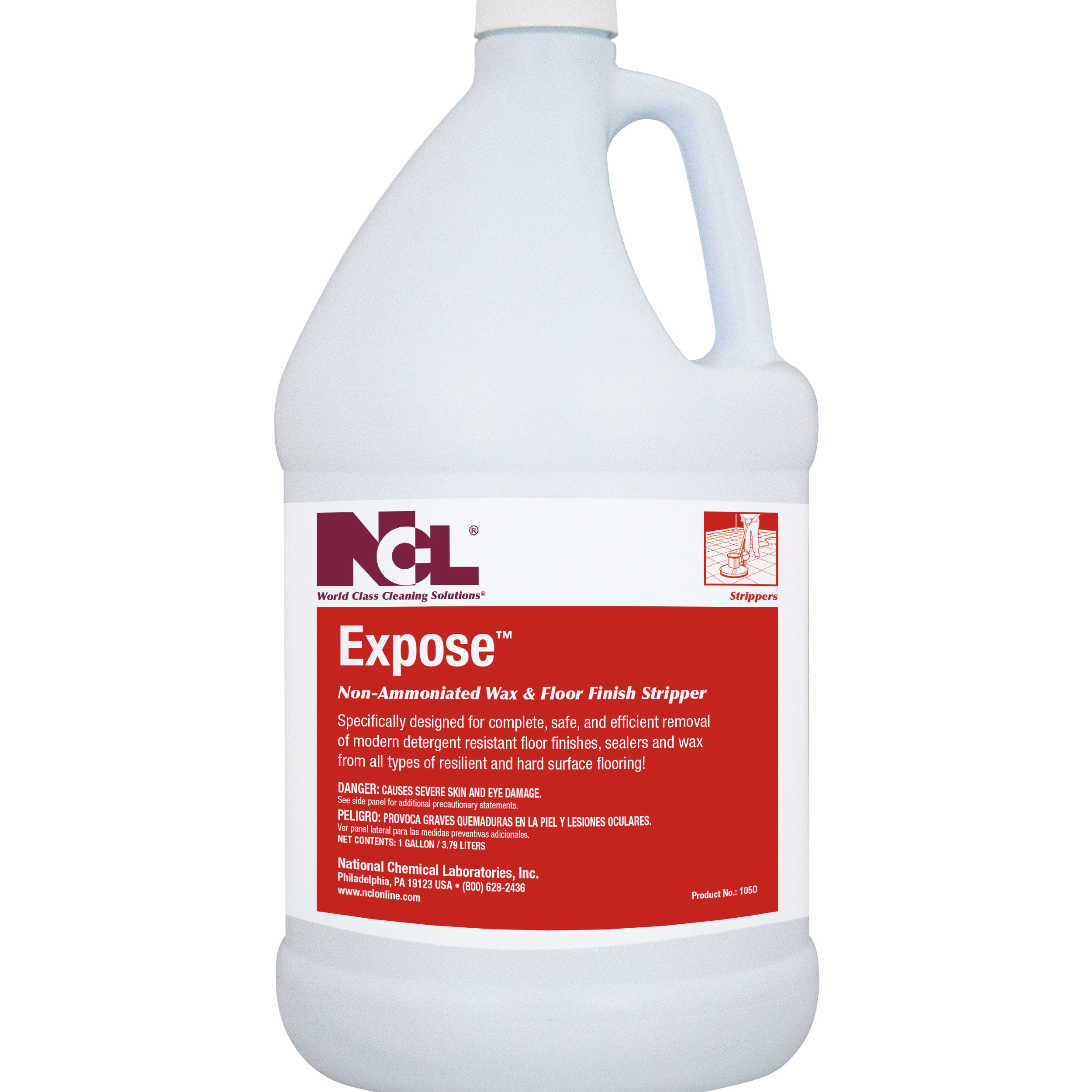  EXPOSE Non-Ammoniated Wax and Floor Finish Stripper 4/1 Gal. Case (NCL1050-29) 