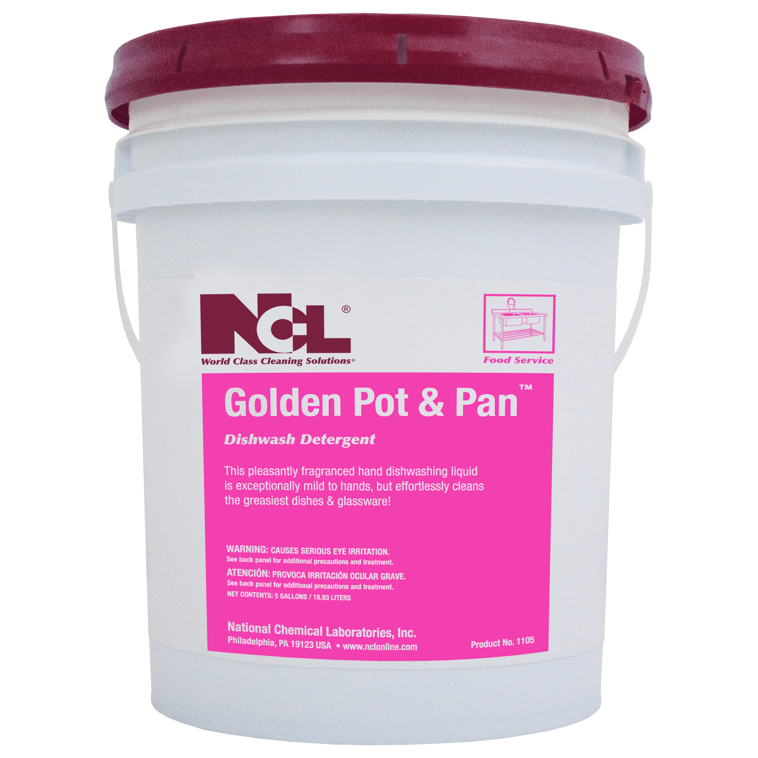  GOLDEN POT & PAN Dishwash Detergent 5 Gal. Pail (NCL1105-21) 