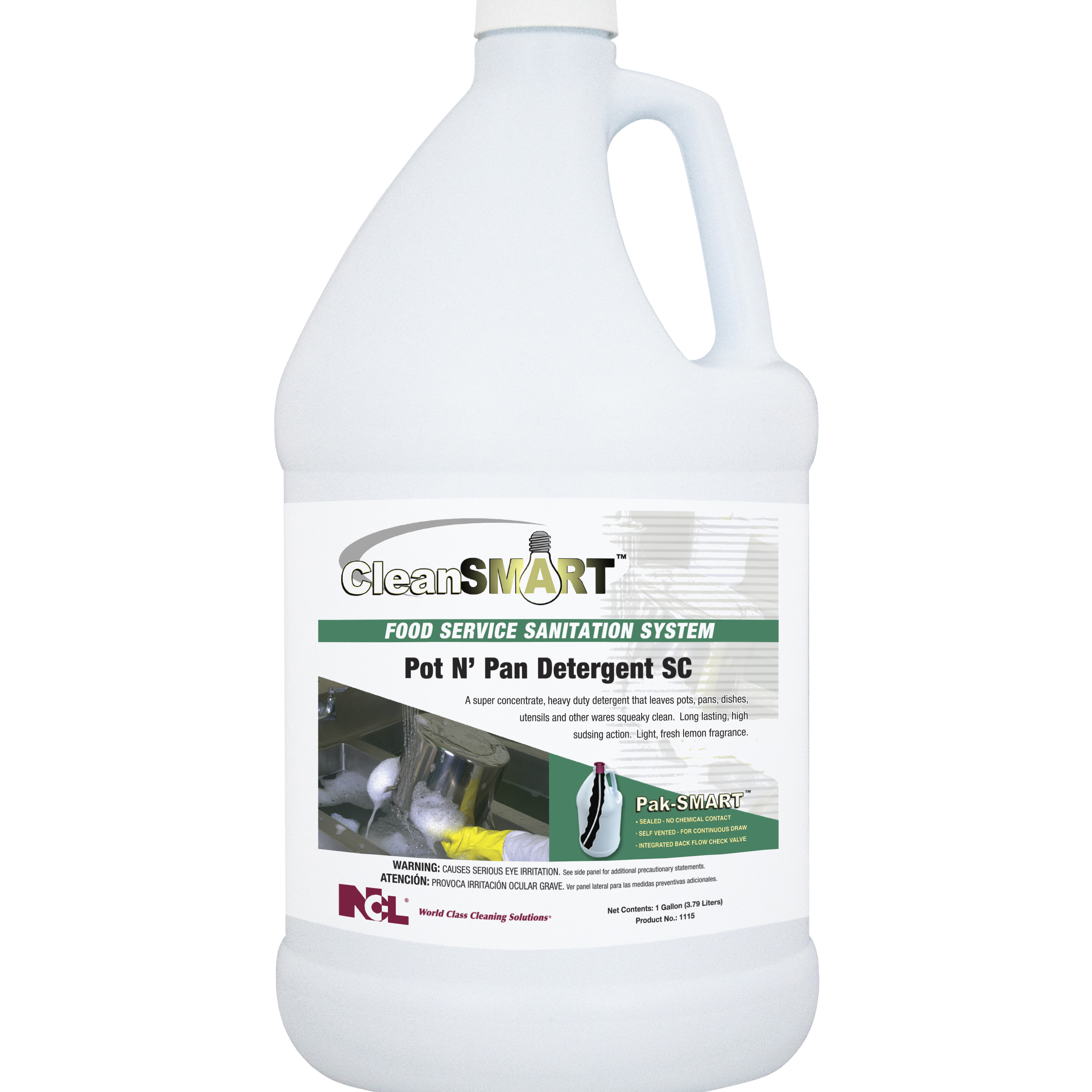 CleanSMART POT N' PAN DETERGENT SC 4/1 Gal. Case (NCL1115-29) 