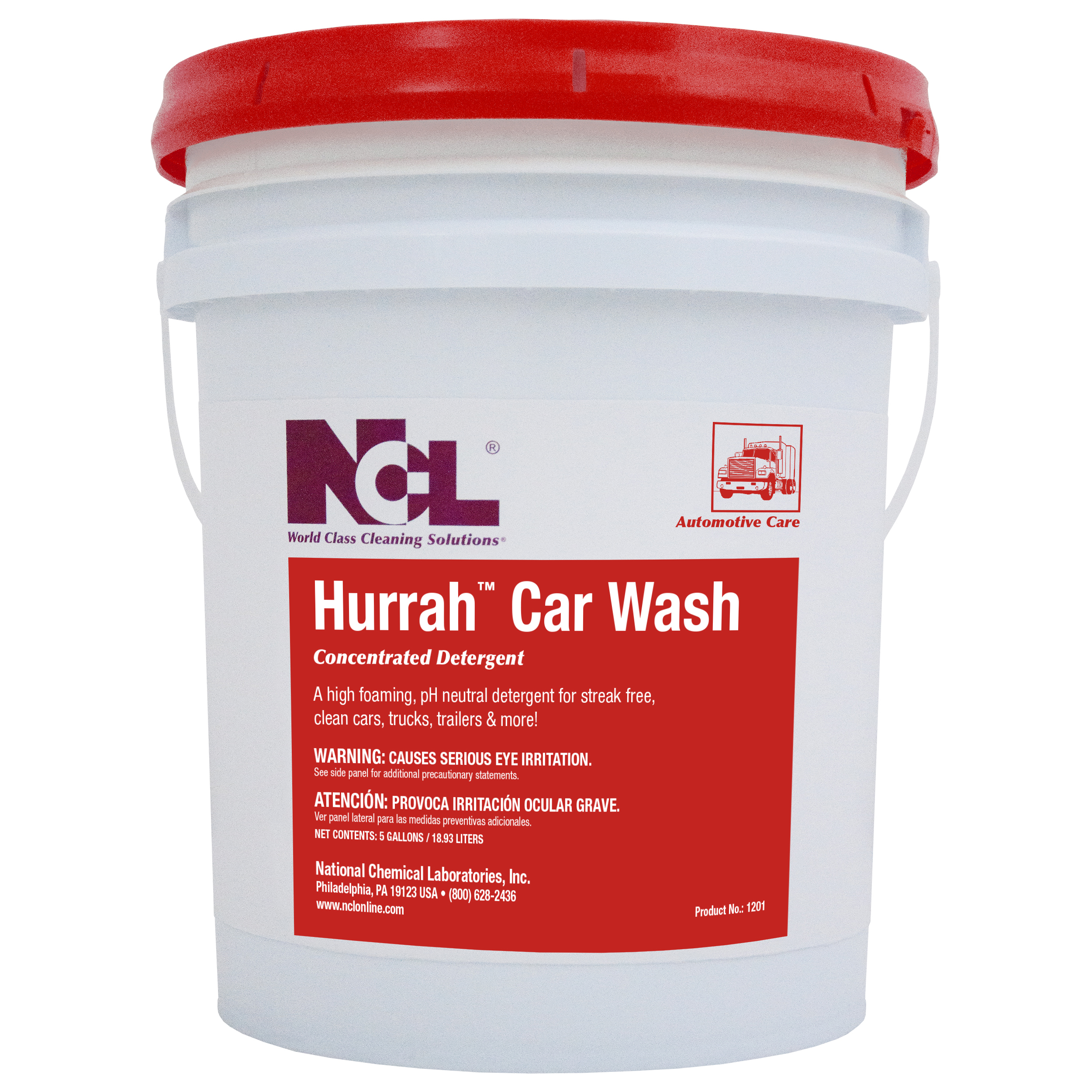  HURRAH CAR WASH Concentrated Detergent 5 Gal. Pail (NCL1201-21) 