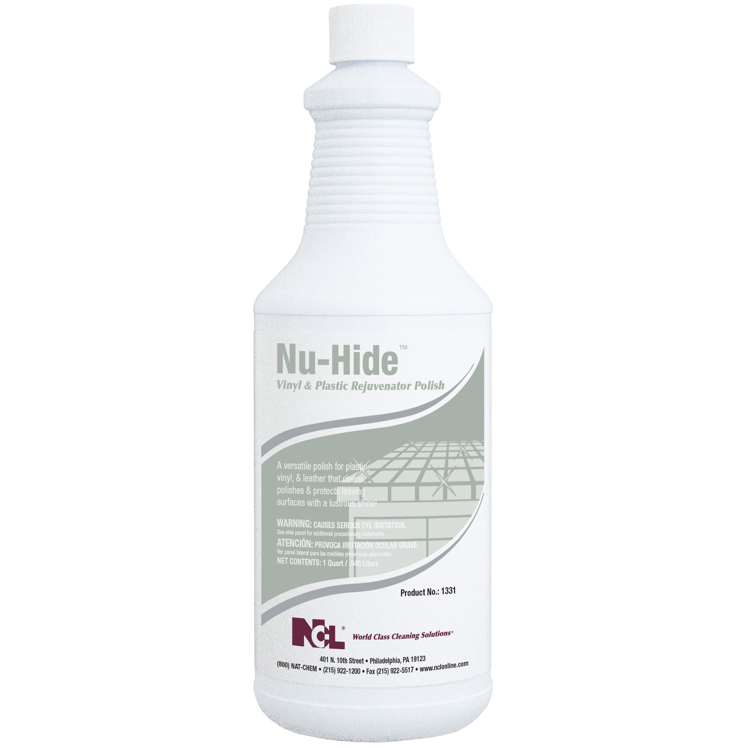  NU-HIDE All Plastic Surface Rejuvenator & Polish 12/32 oz (1 Qt.) Case (NCL1331-36) 