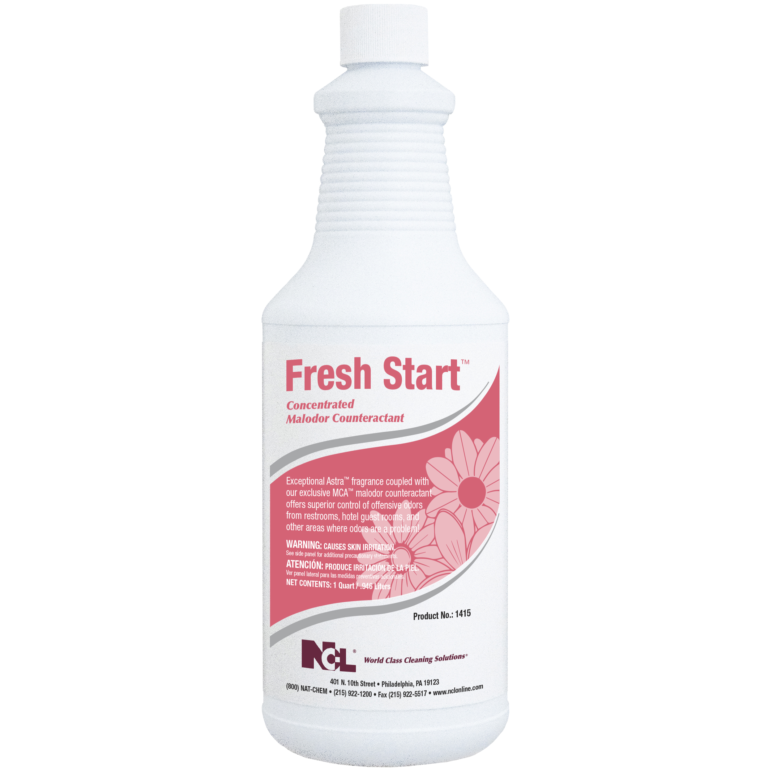  FRESH START Concentrated Malodor Counteractant 12/32 oz (1 Qt.) Case (NCL1415-36) 
