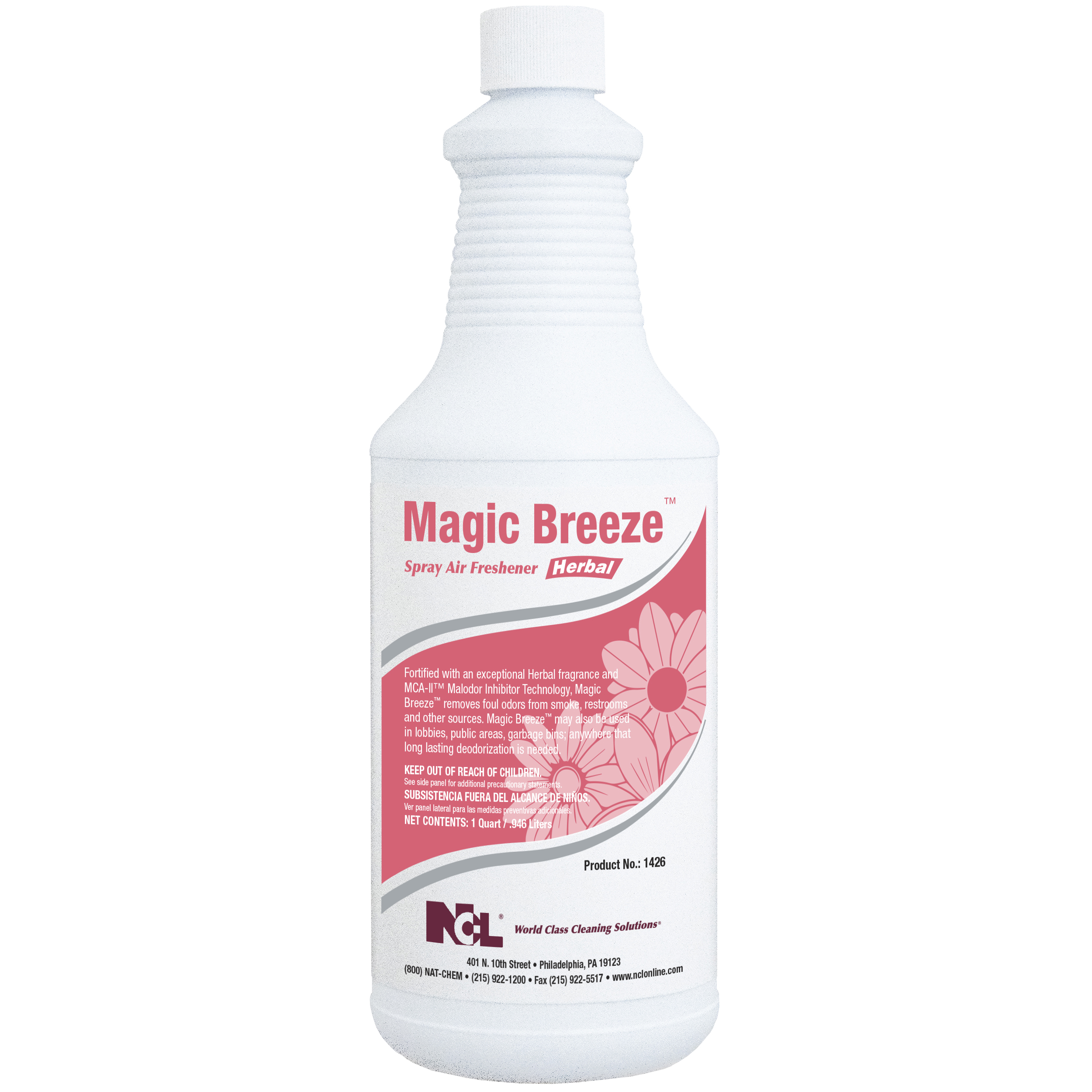  MAGIC BREEZE-Herbal Multi-Purpose Cleaner / Deodorizer 12/32 oz (1 Qt.) Case (NCL1426-36) 