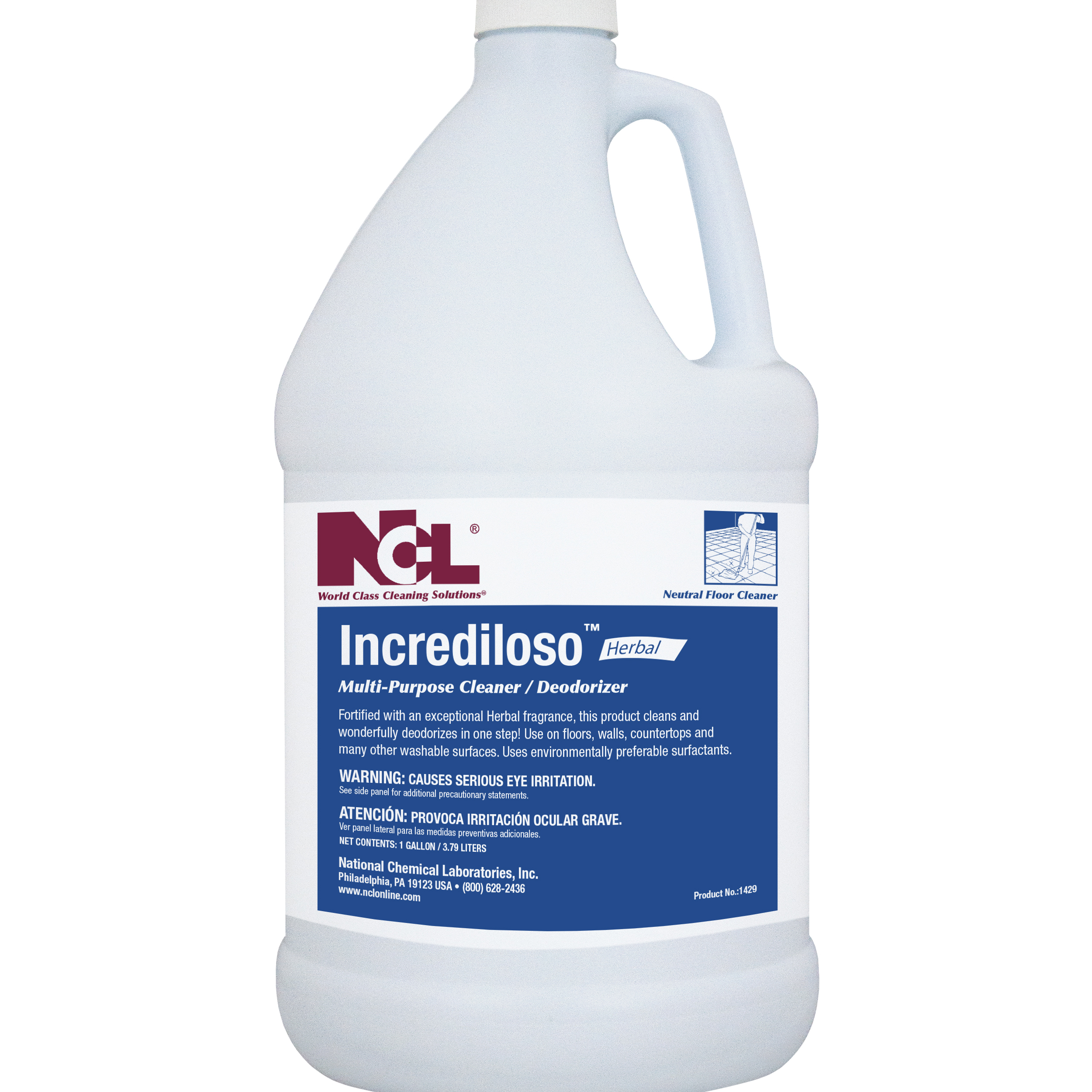  INCREDILOSO-Herbal Multi-Purpose Cleaner / Deodorizer 4/1 Gal. Case (NCL1429-29) 