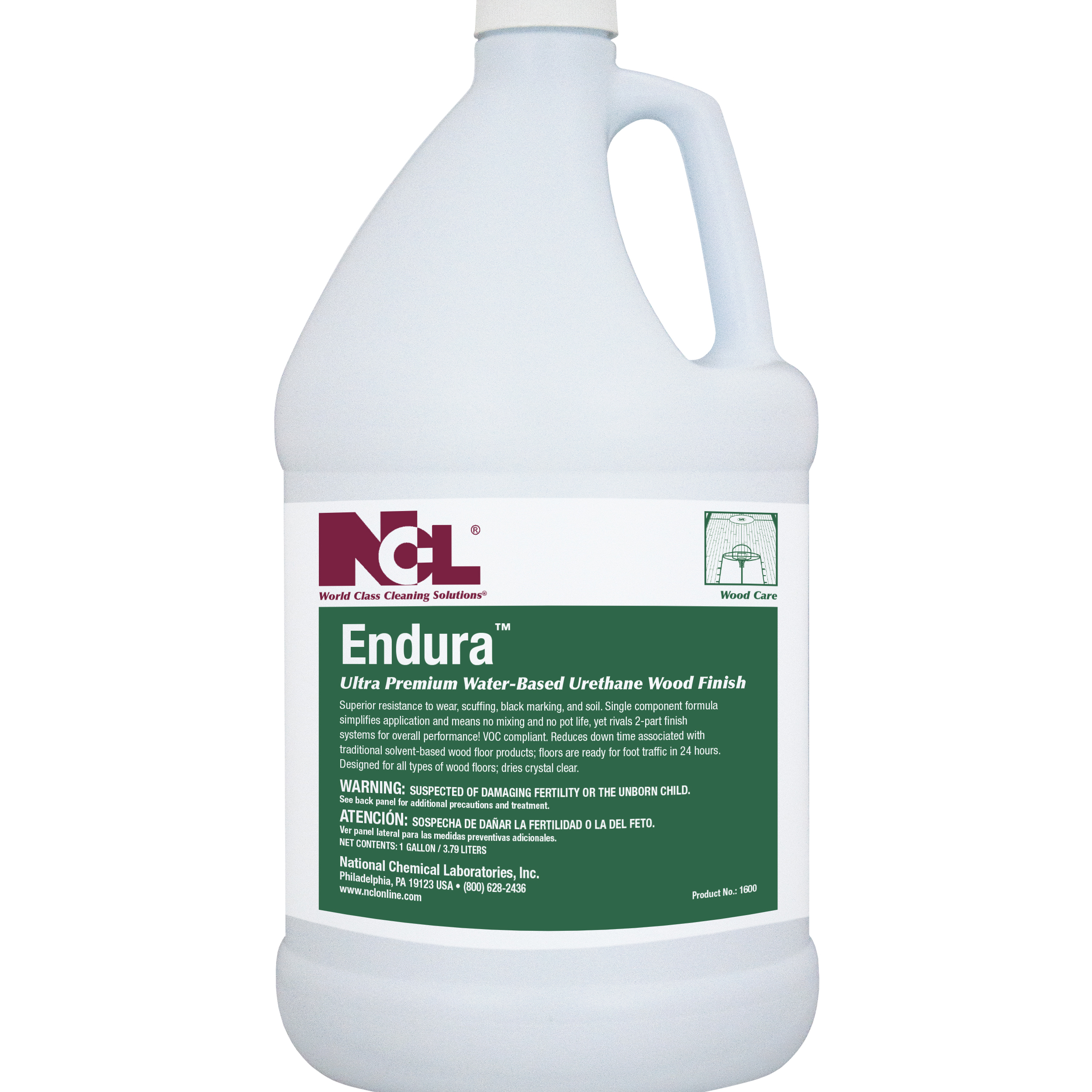  ENDURA Premium Water-Based Urethane Wood Finish 4/1 Gal. Case (NCL1600-29) 