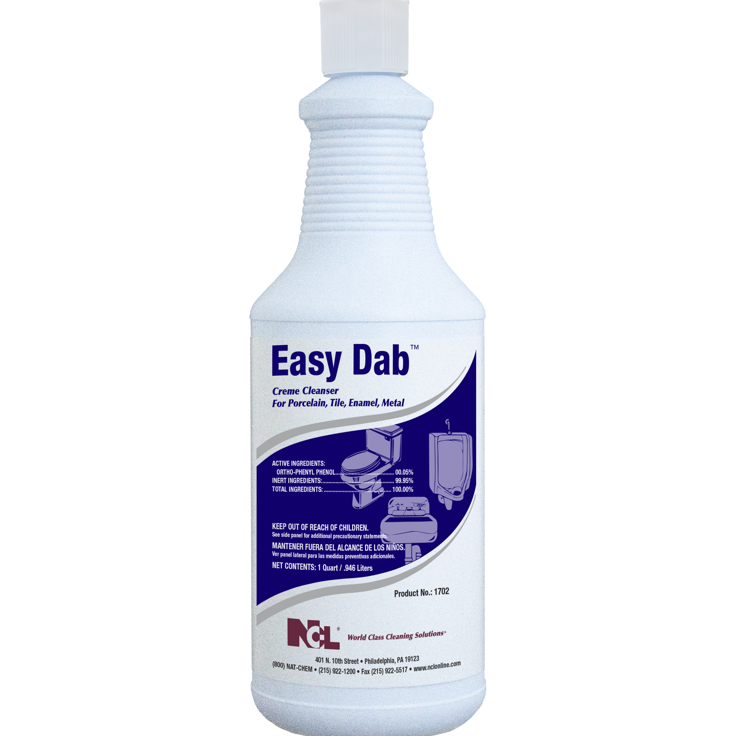  EASY DAB  Crème Cleanser 12/32 oz (1 Qt.) Case (NCL1702-45) 