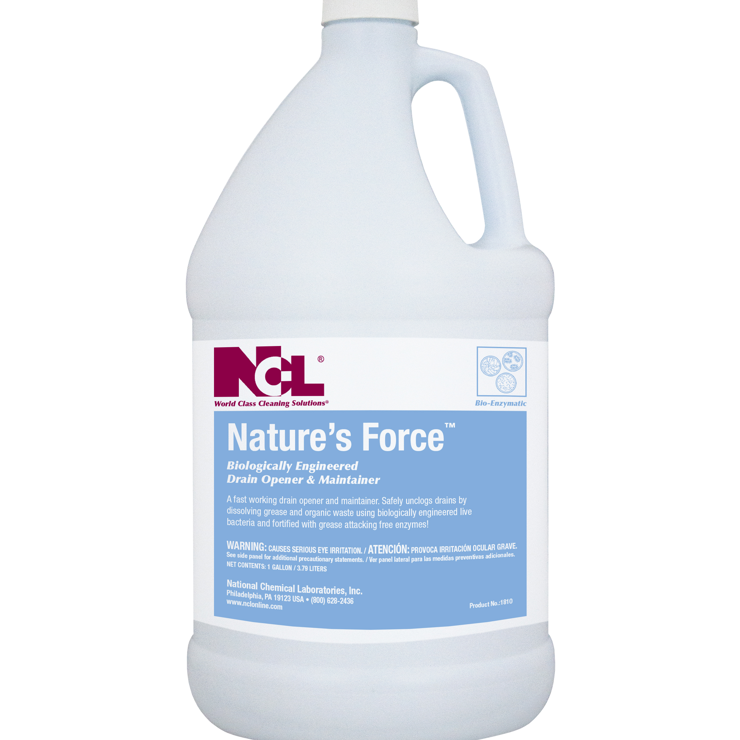  NATURE'S FORCE Bio-Enzymatic Drain Opener and Maintainer 4/1 Gal. Case (NCL1810-29) 