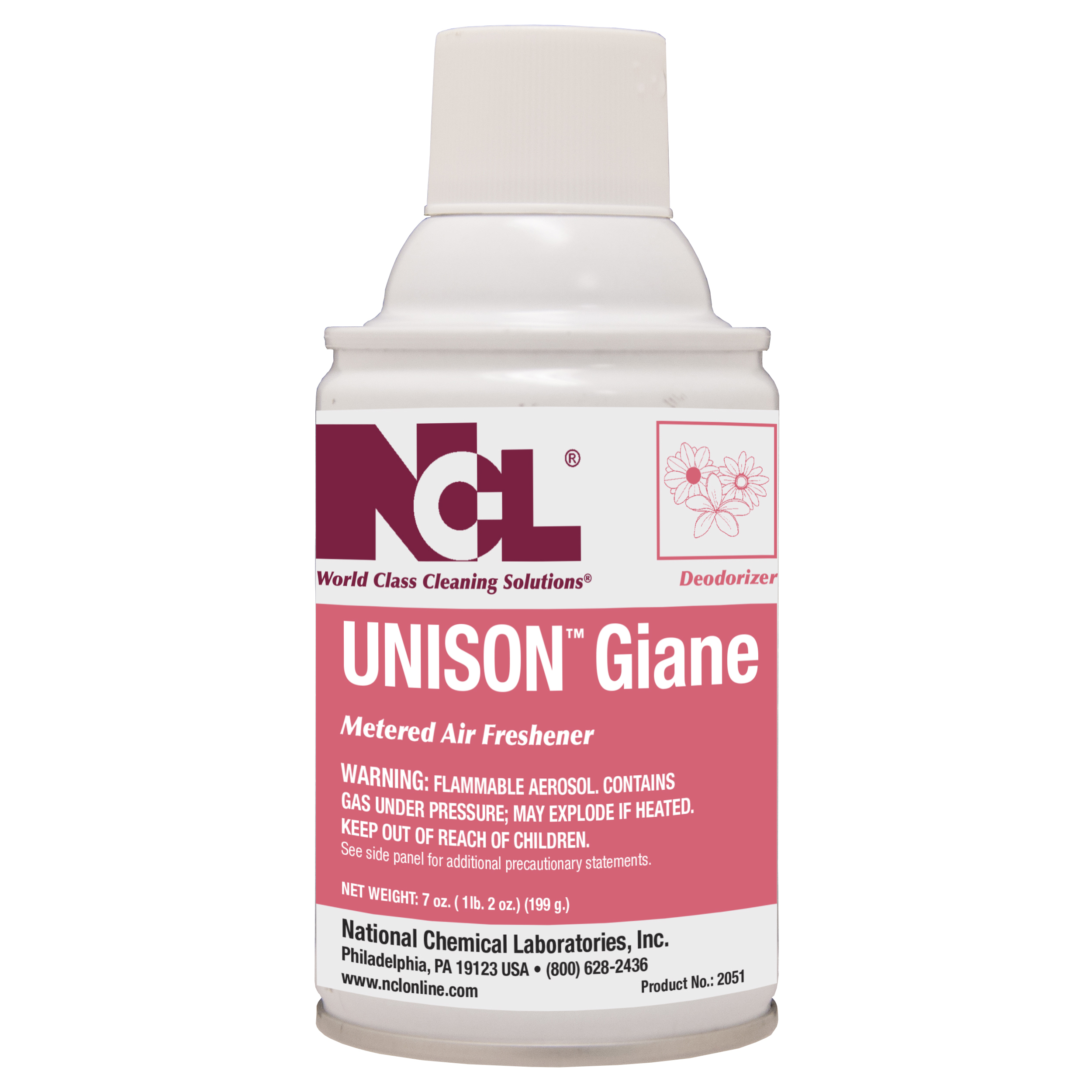  UNISON GIANE FRAGRANCE METERED AIR FRESHENER, aerosol 12/7 oz Aerosol Case (NCL2050) 