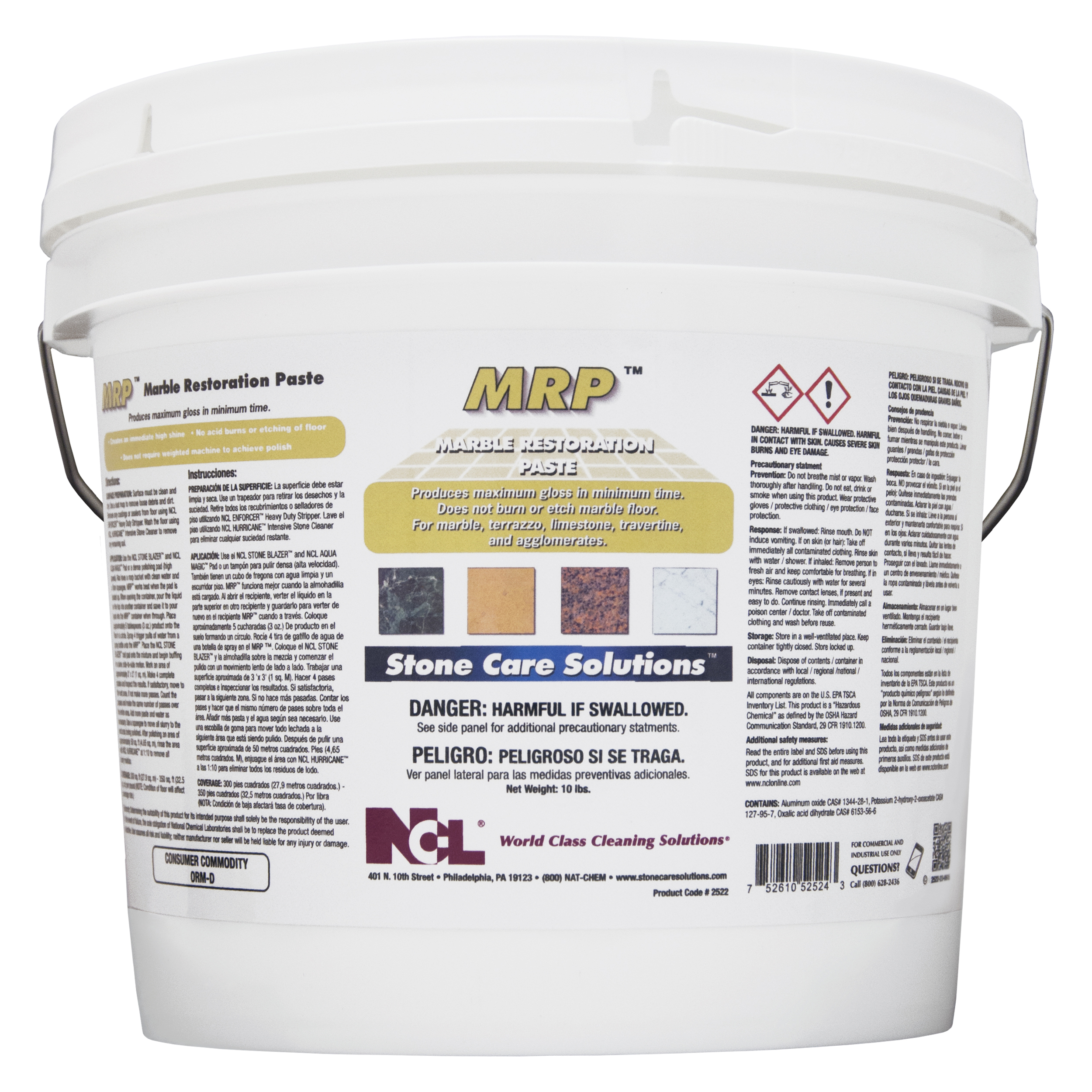  MRP Marble Restoration Paste 10 lb. Pail (NCL2522-23) 