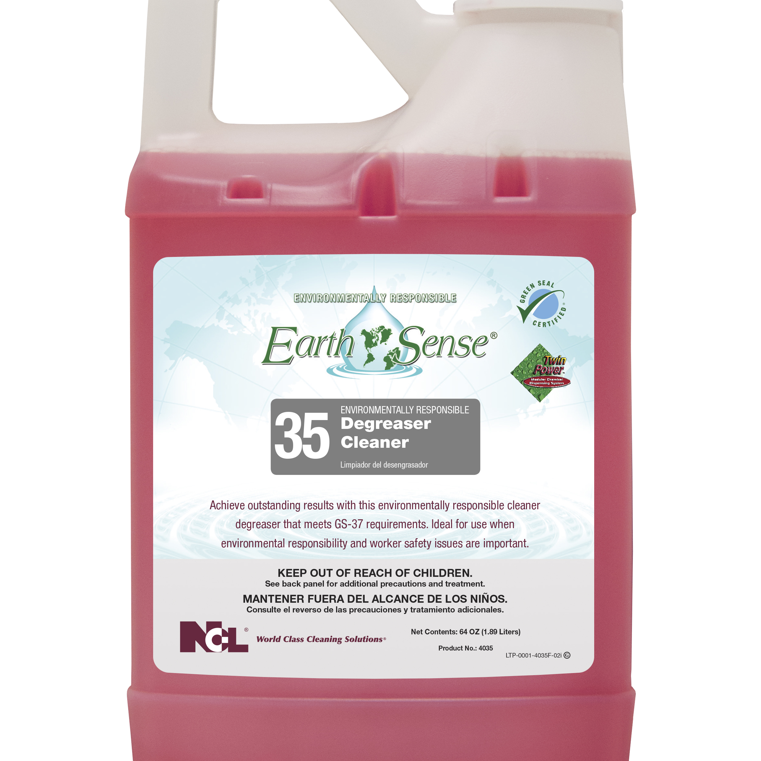  Earth Sense #35 DEGREASER CLEANER 6/64 oz Case (NCL4035-65) 