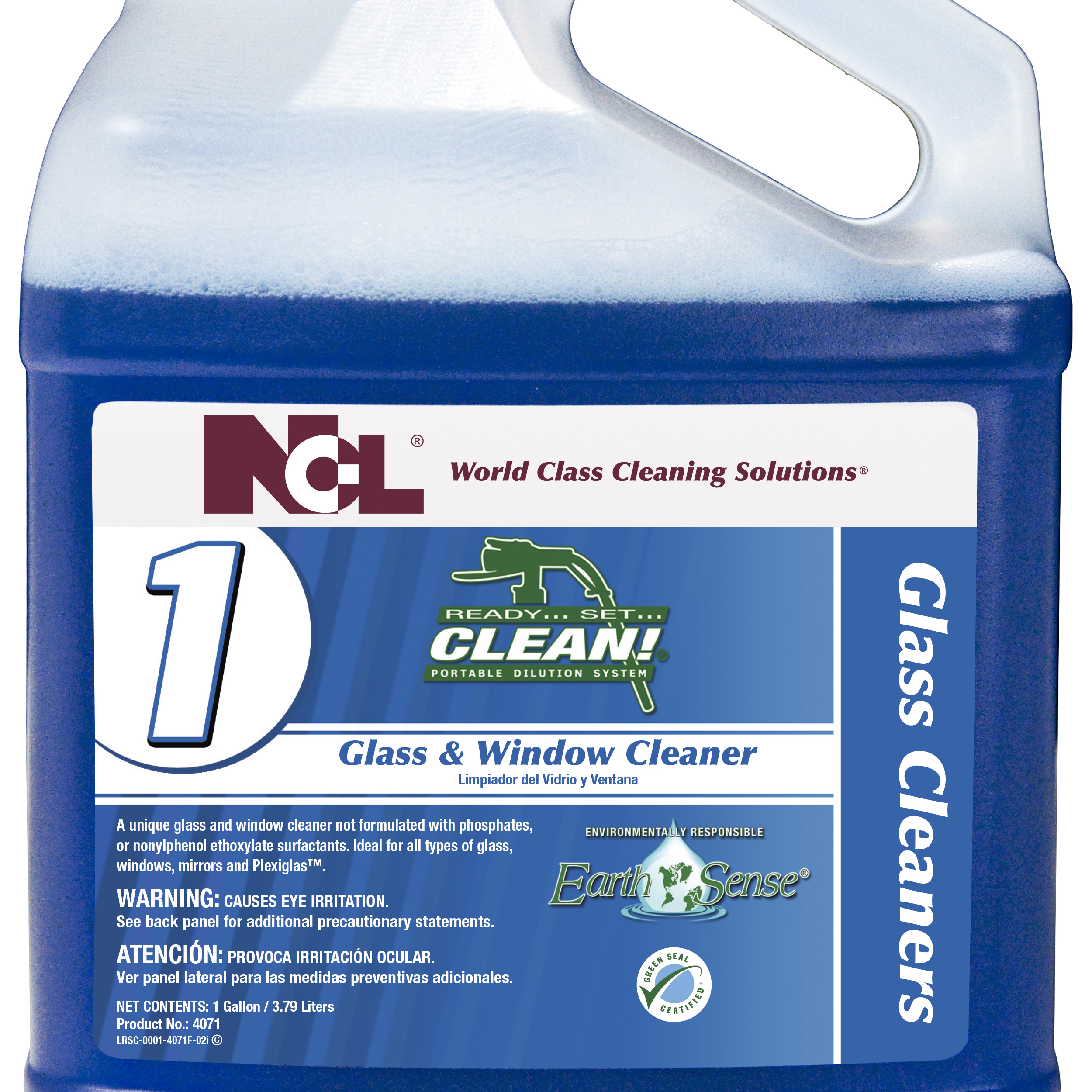  RSC #1 Earth Sense Glass & Window Cleaner 4/1 RSC Gal. Case (NCL4071-35) 