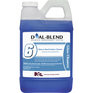  DUAL-BLEND #6 Glass & Hard Surface Cleaner 4/1 DUAL-BLEND 80 OZ Case (NCL5076-24) 